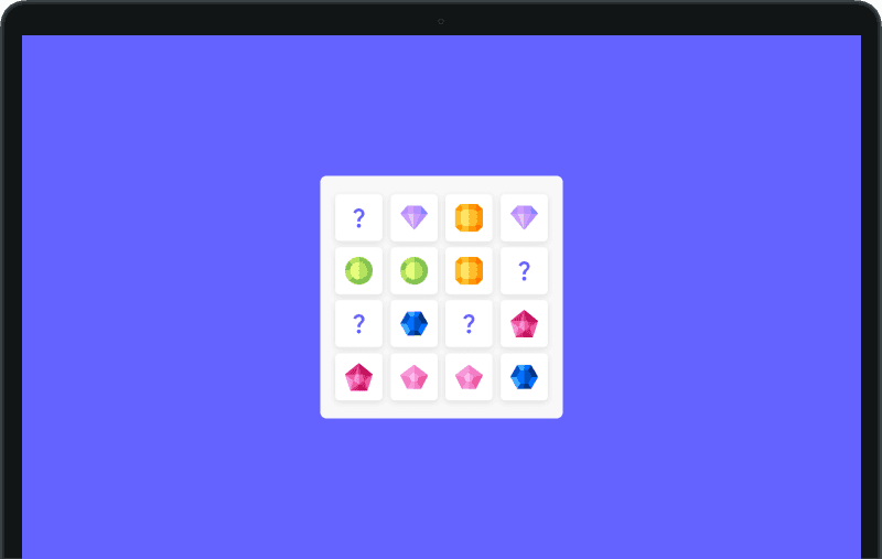 Memory Game : 4x4 Tiles